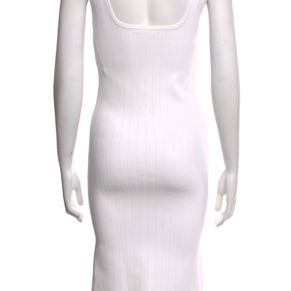 L'AGENCE White Knit Top with Subtle Ribbing - Picture 6 of 7